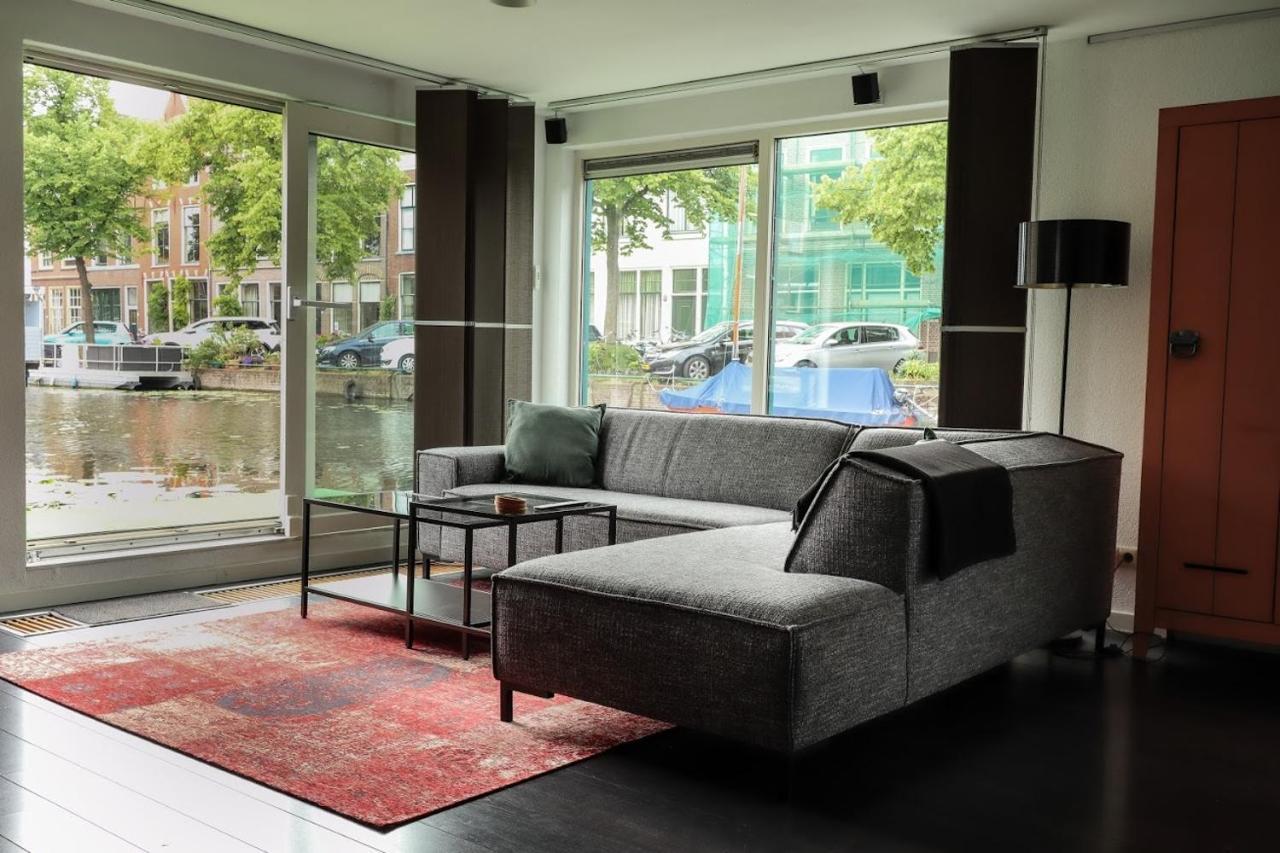 Beautiful Houseboat In The Centre Of Leiden Exterior foto